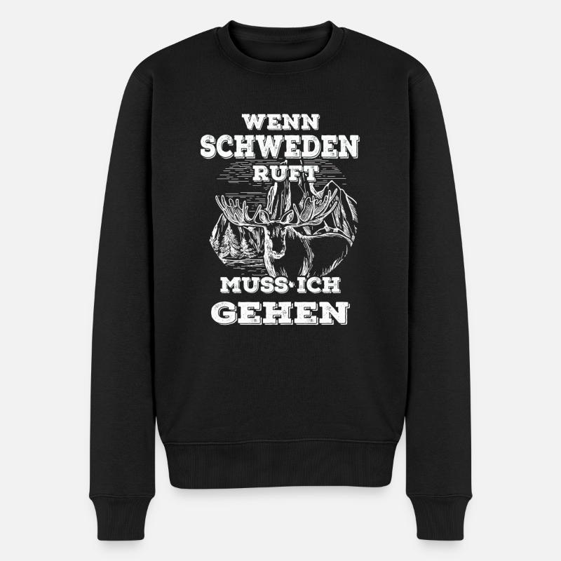 Wenn Schweden ruft - Männer Premium Bio Pullover - Schwarz