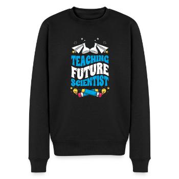 Teaching Future Scientist Cool Science Pyhsic - Männer Premium Bio Pullover - Schwarz - Vorne - Nico (187cm)