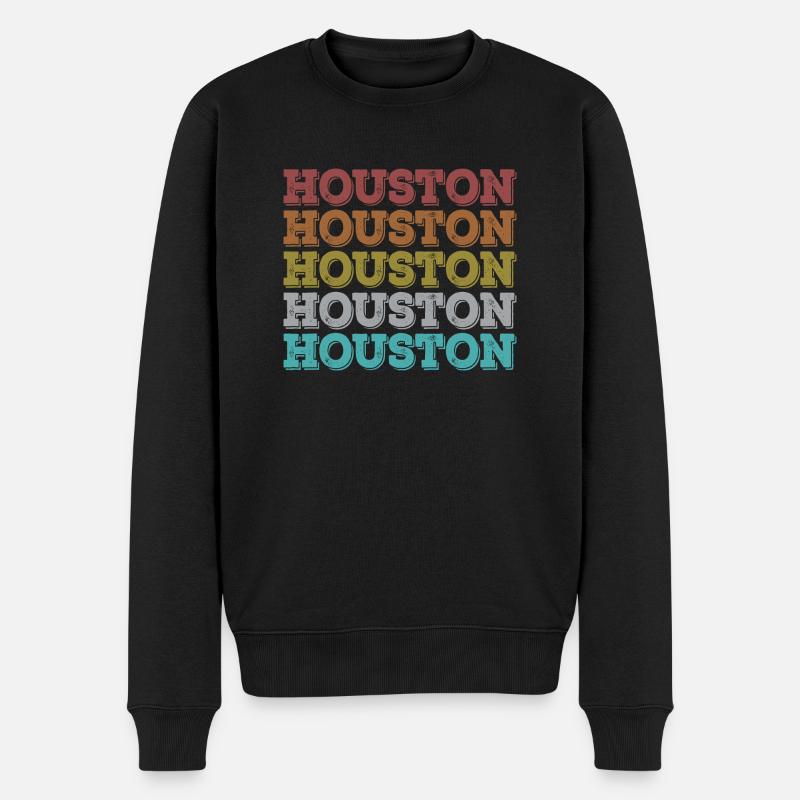 Houston Rétro - Pull Premium bio Homme - noir