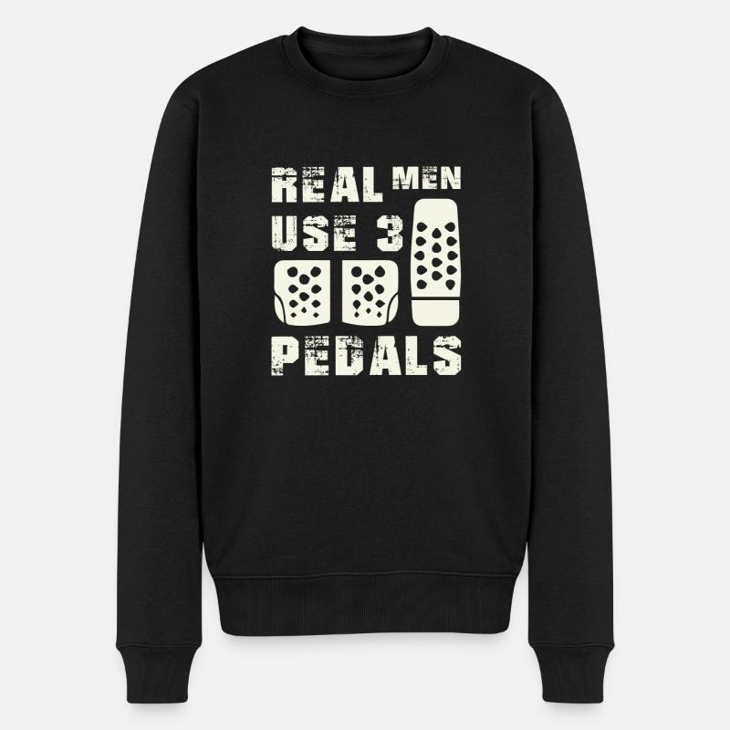 Real Men Pedals Shirts - Männer Premium Bio Pullover - Schwarz