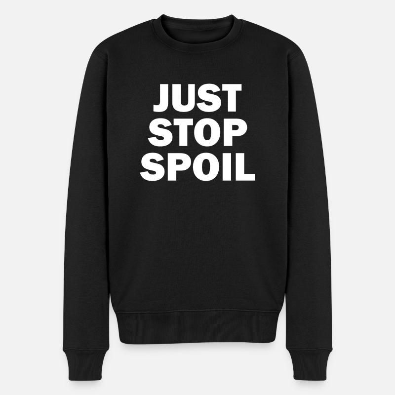 Arrêtez de spoiler sarcastique - Pull Premium bio Homme - noir