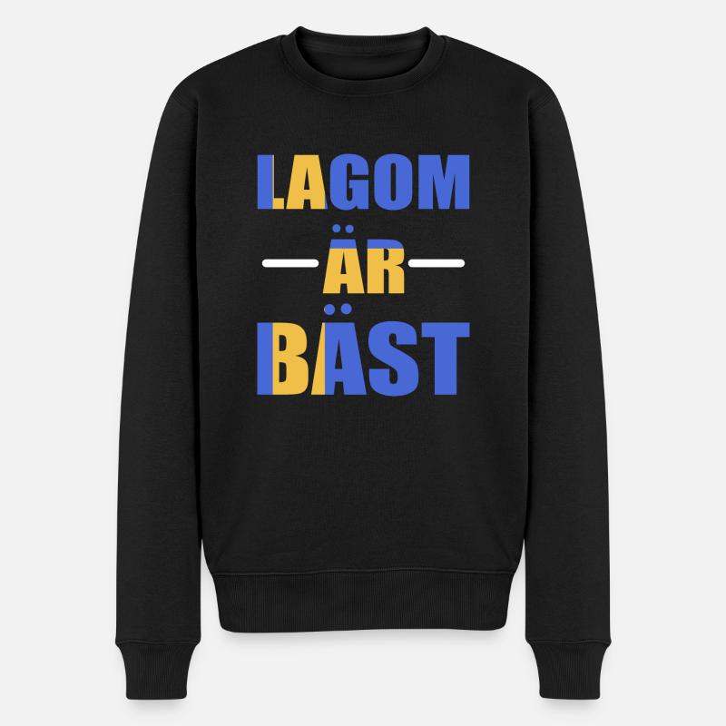 Sverige Svenska Lagom - Ekologisk premiumtröja herr - svart