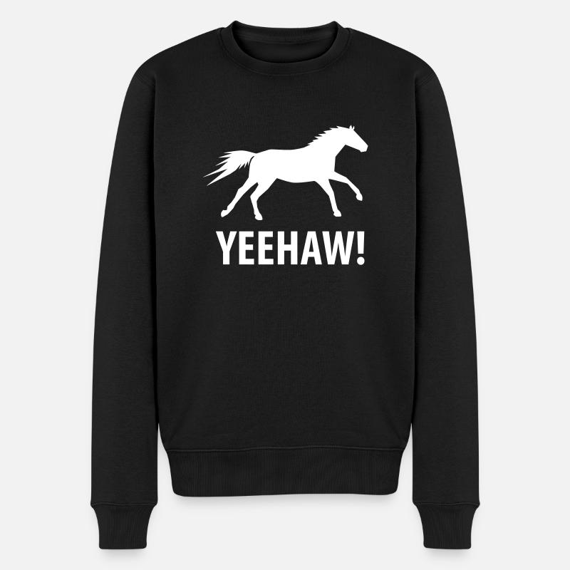 Yeehaw Cheval sauvage - Pull Premium bio Homme - noir