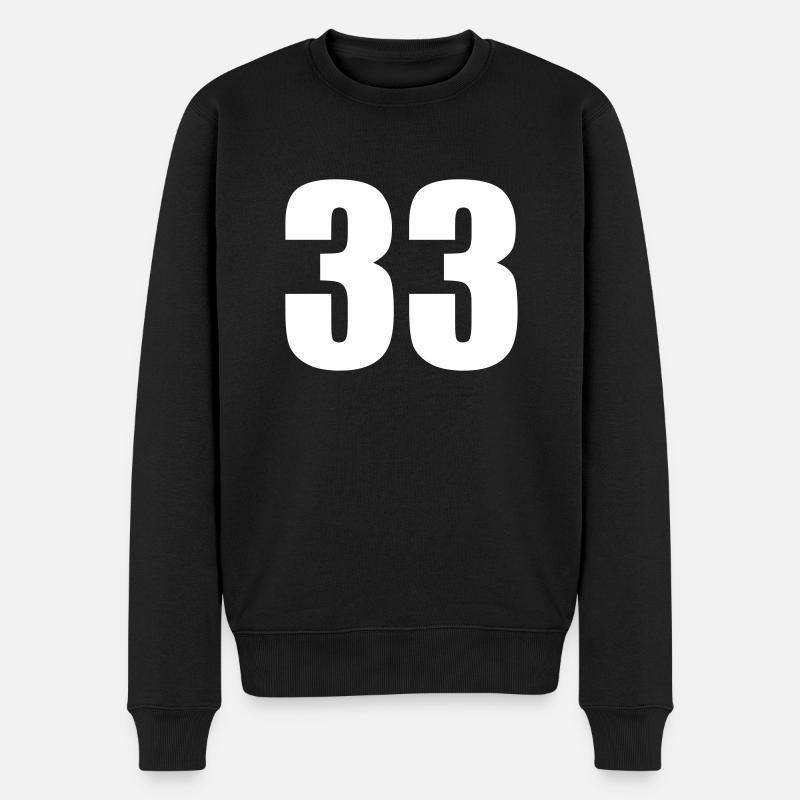 33 - Männer Premium Bio Pullover - Schwarz