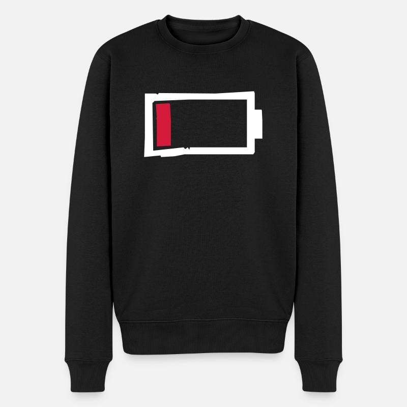 Batterie - Männer Premium Bio Pullover - Schwarz