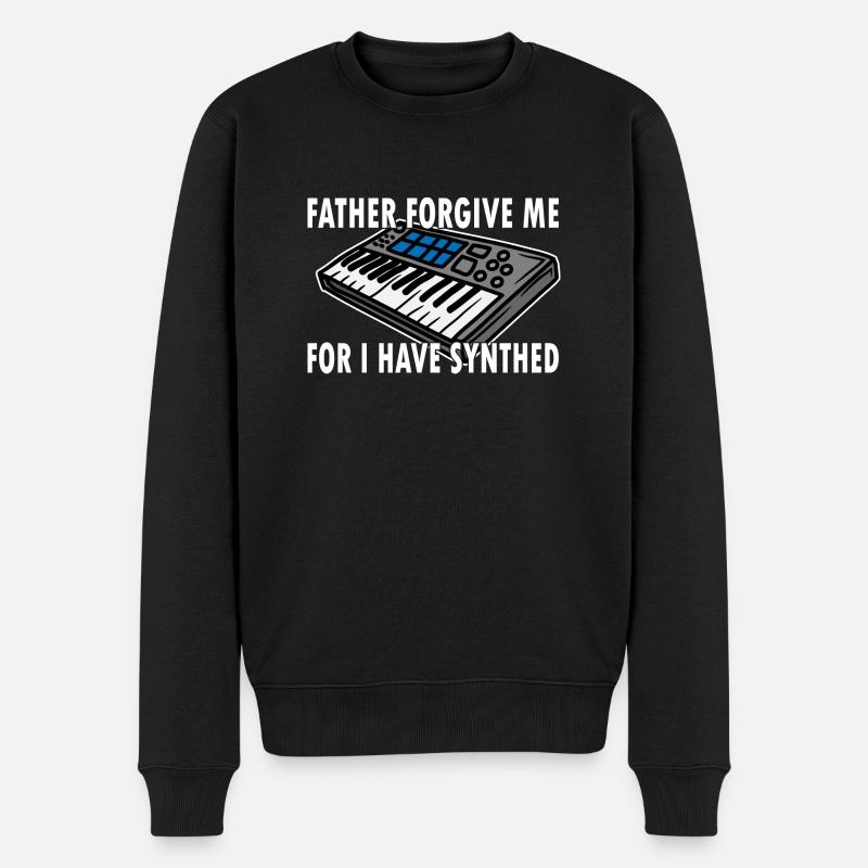Synthétiseur ADSR Synthé Nerd - Pull Premium bio Homme - noir