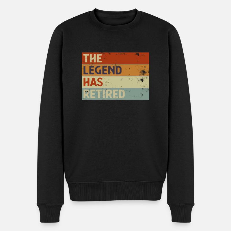The Legend Has Retired Retirement - Männer Premium Bio Pullover - Schwarz