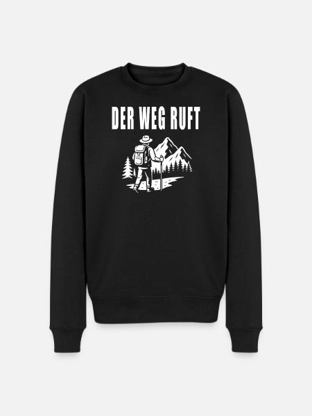 Der Weg Ruft - Männer Premium Bio Pullover - Schwarz