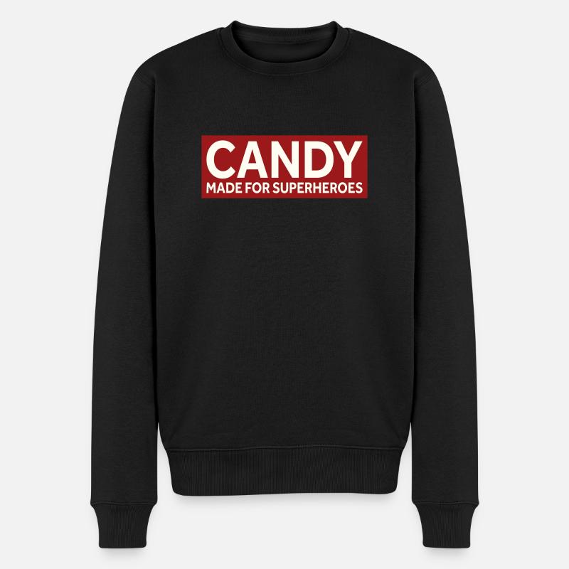 BONBONS - FAITS POUR LES SUPER-HÉROS - Pull Premium bio Homme - noir