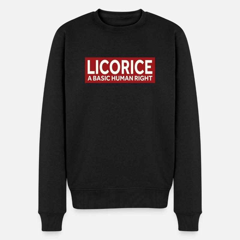 LA RÉGLISSE - UN DROIT HUMAIN FONDAMENTAL - Pull Premium bio Homme - noir