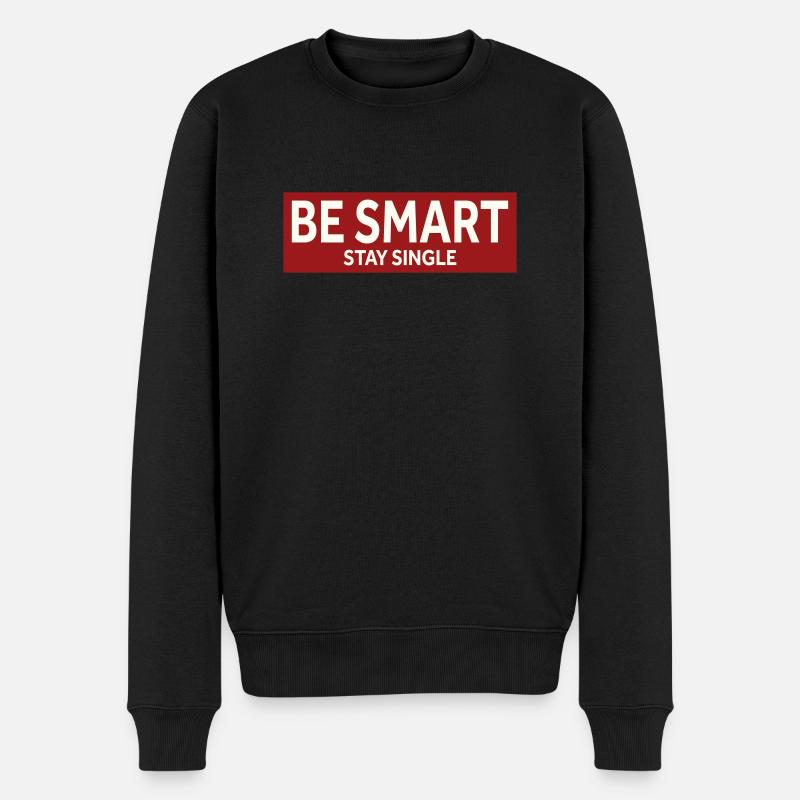 SOYEZ INTELLIGENT - RESTEZ CÉLIBATAIRE - Pull Premium bio Homme - noir