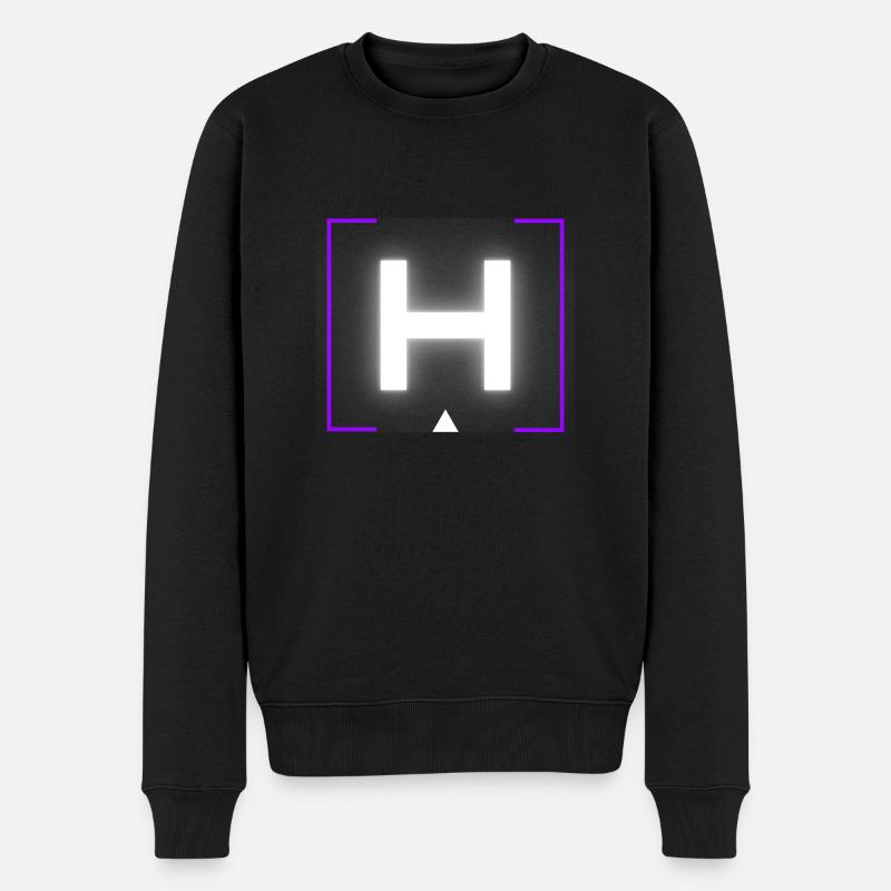 Lettre « H » - Pull Premium bio Homme - noir