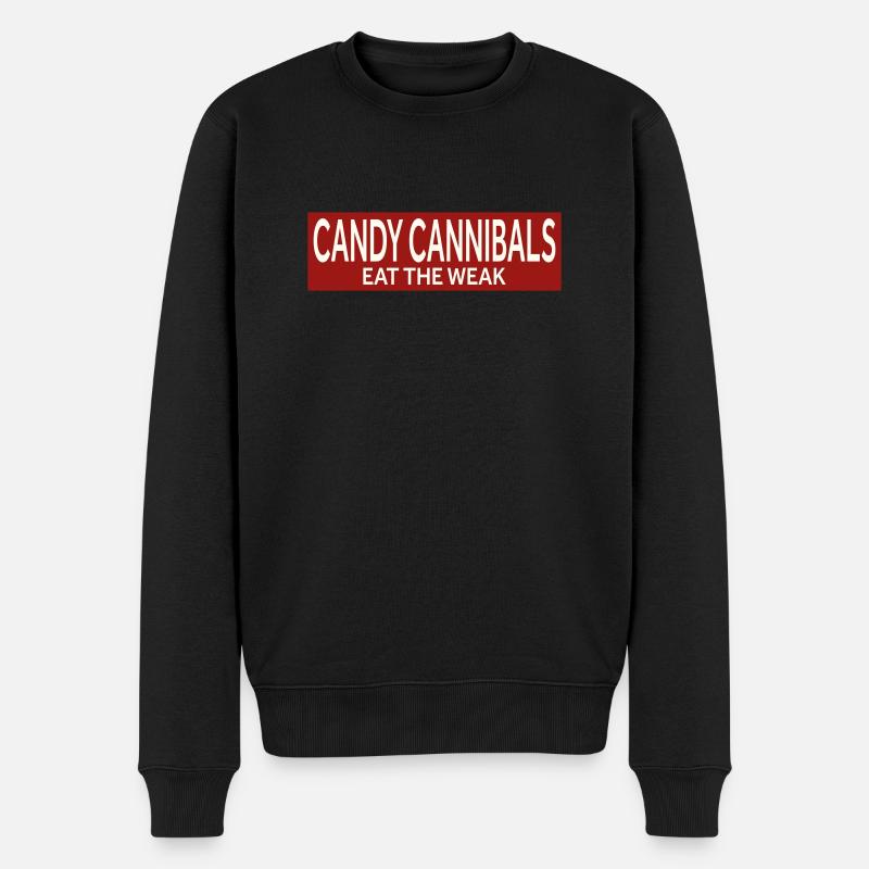 CANDY CANNIBALS - MANGEZ LES FAIBLES - Pull Premium bio Homme - noir