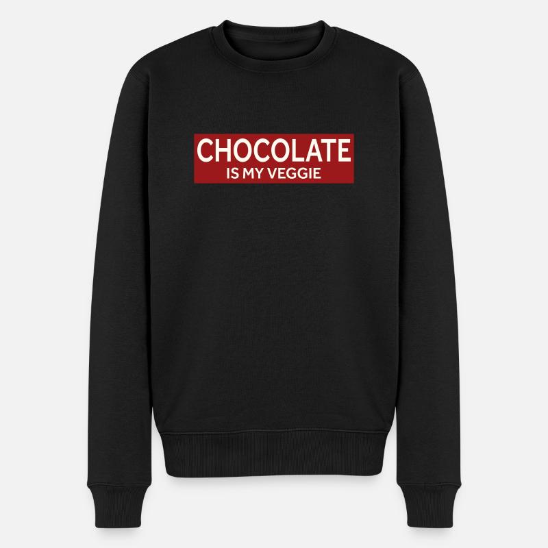 LE CHOCOLAT, C’EST MON LÉGUME - Pull Premium bio Homme - noir