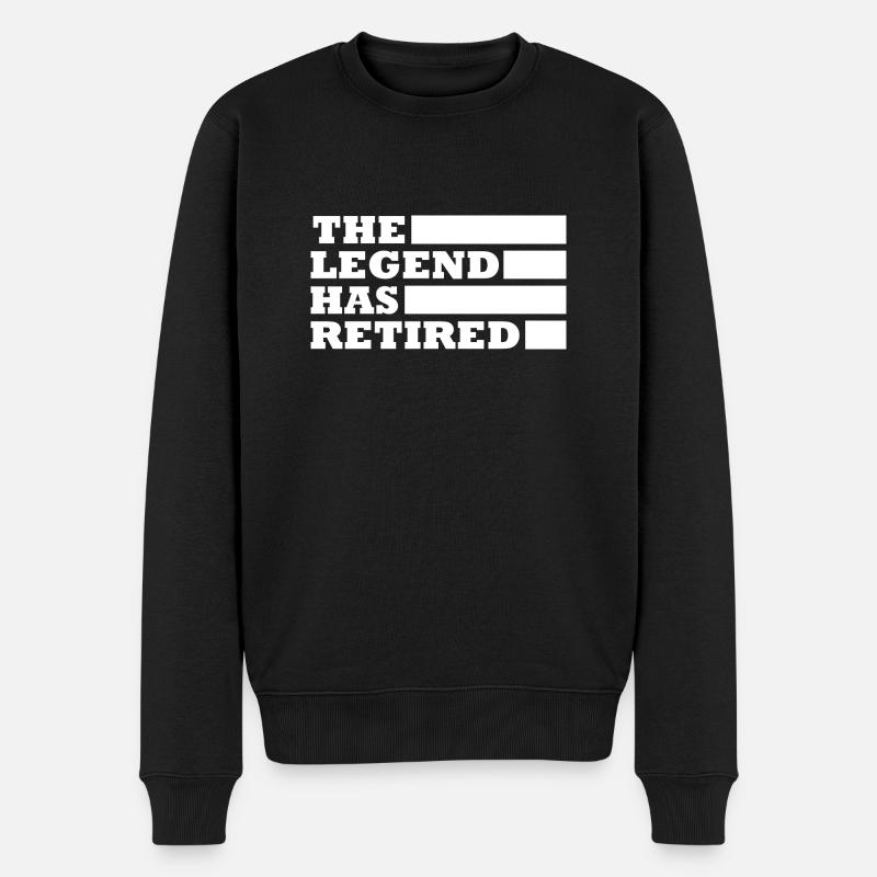 The Legend Has Retired Retirement - Männer Premium Bio Pullover - Schwarz