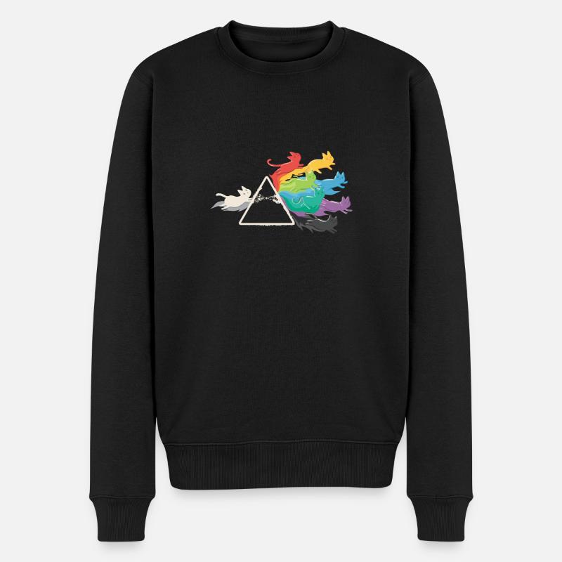 PRISMA RAINBOW CATS - Pull Premium bio Homme - noir