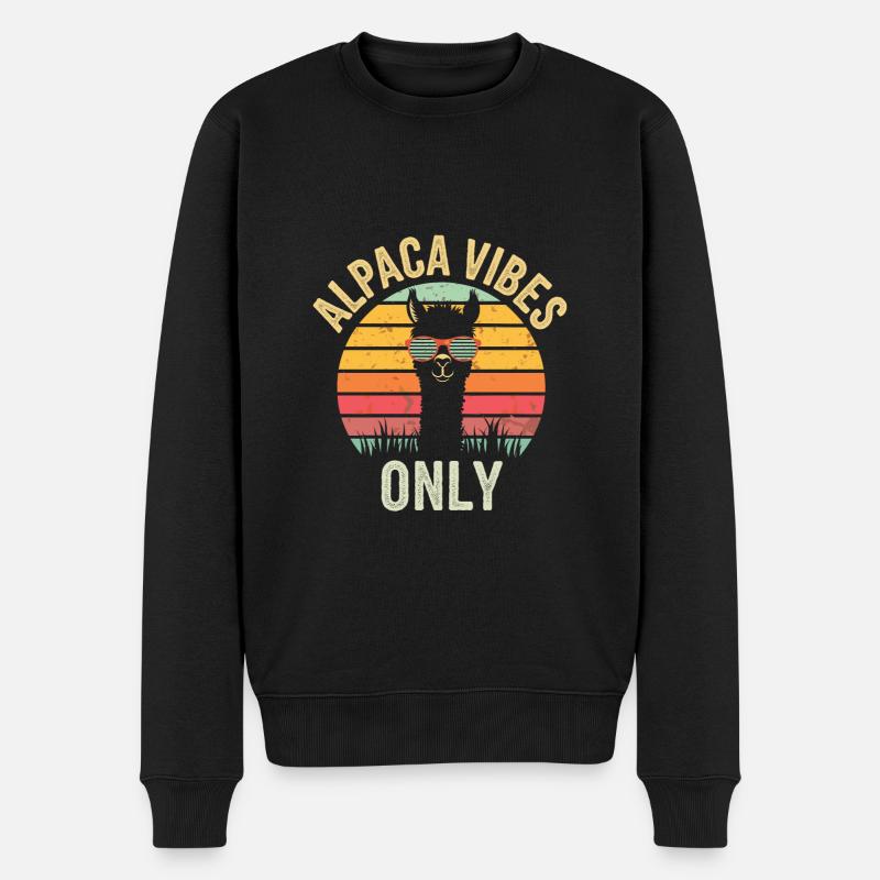 Alpaga Vibes uniquement - Pull Premium bio Homme - noir