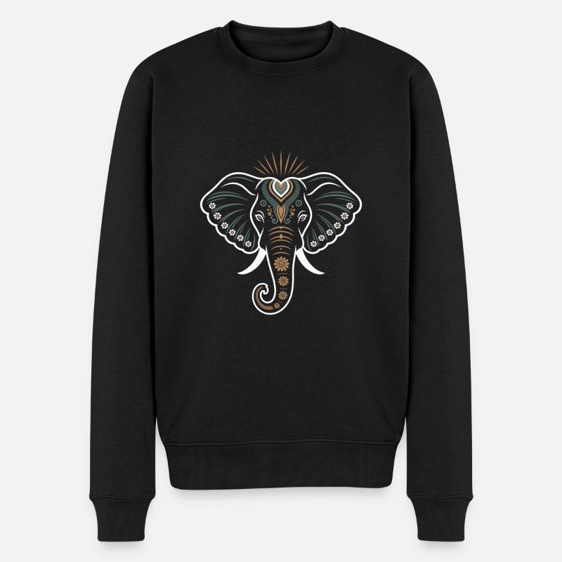 Éléphant - Pull Premium bio Homme - noir