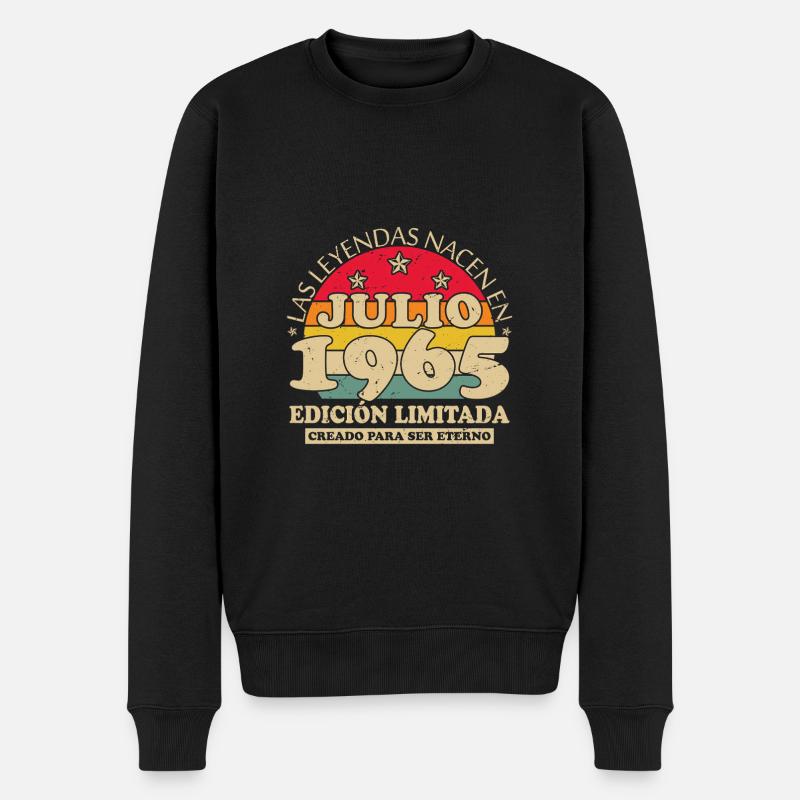 Juli 1965 Vinatge Geburtstagsgeschenk - Männer Premium Bio Pullover - Schwarz