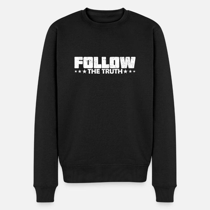 Suivez The Truth Rabbit - Pull Premium bio Homme - noir