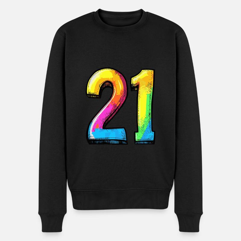 Bande dessinée à 21 chiffres - Pull Premium bio Homme - noir