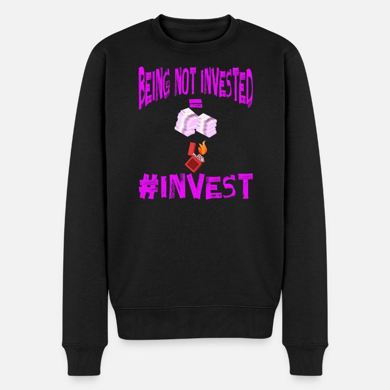 Geld Motivation Profit Gewinn Performance Rendite - Männer Premium Bio Pullover - Schwarz
