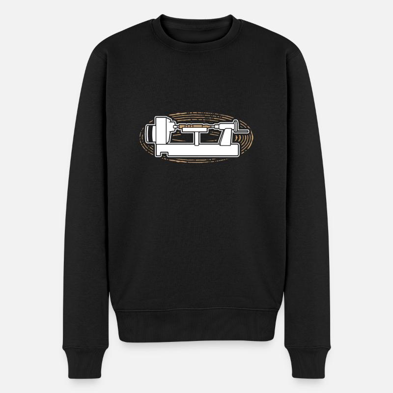 Drechseln - Männer Premium Bio Pullover - Schwarz