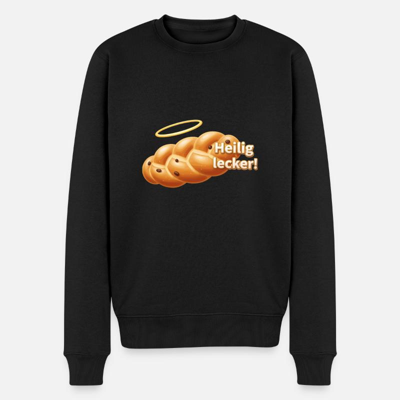 Heilig lecker ! - Männer Premium Bio Pullover - Schwarz