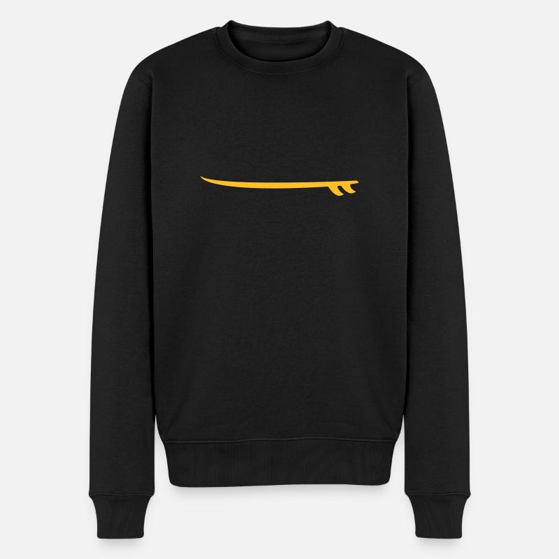 Surfboard - Männer Premium Bio Pullover - Schwarz