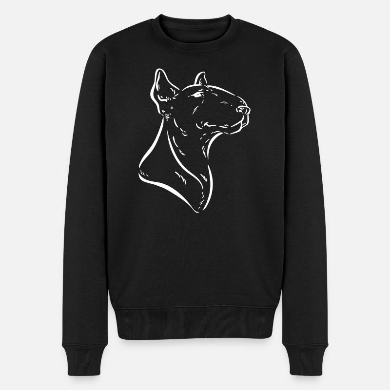 Bullterrier blanc personnalisable Terrier - Pull Premium bio Homme - noir