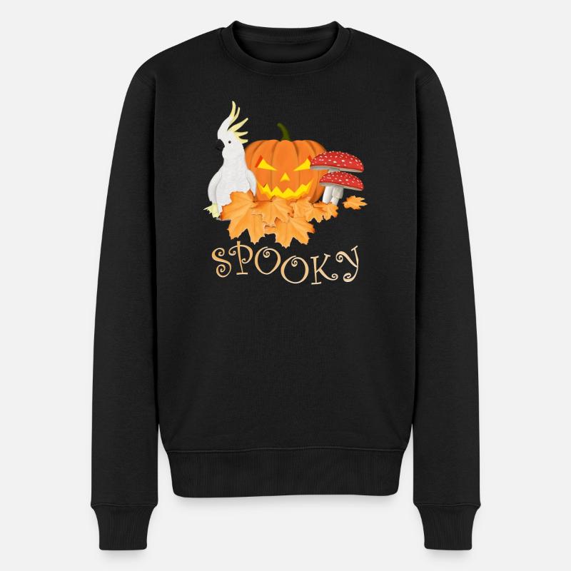 Cacatoès Birdwatcher Halloween Spooky - Pull Premium bio Homme - noir