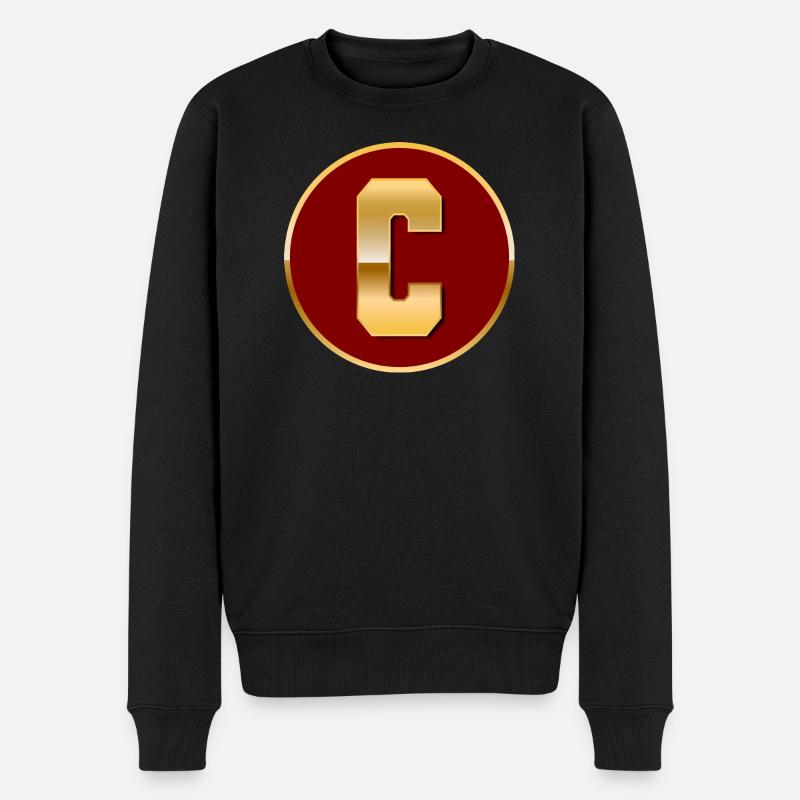 Lettre C - Pull Premium bio Homme - noir