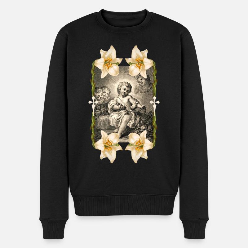 Jésus, l’Enfant-Christ, Jésus-Christ - Pull Premium bio Homme - noir