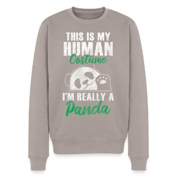 Panda Géant Panda Chine Mignon - Pull Premium bio Homme - taupe - Devant - Nico (187cm)