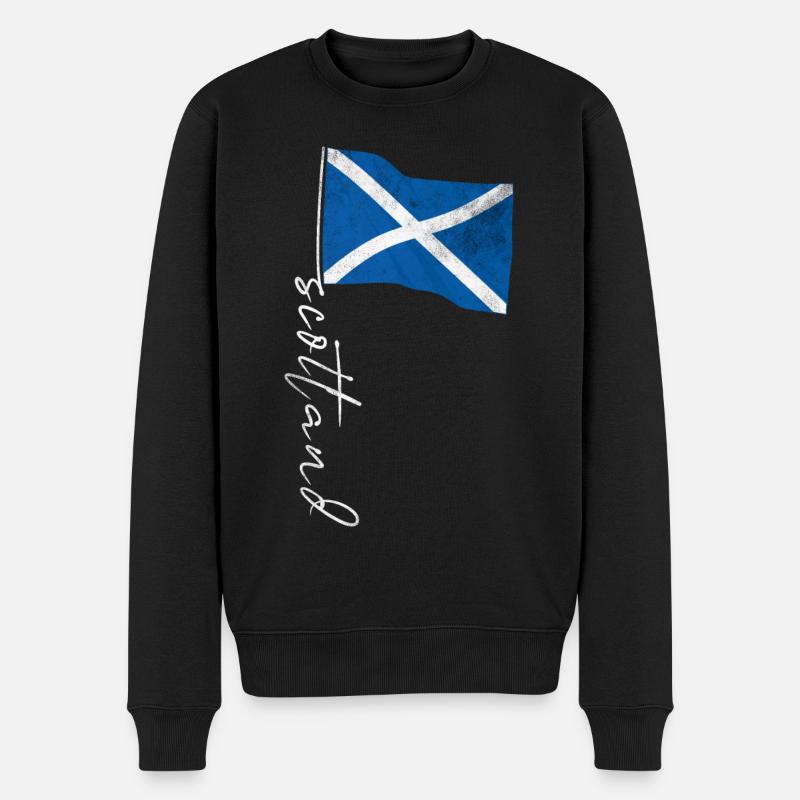 Schottland Flagge - Männer Premium Bio Pullover - Schwarz