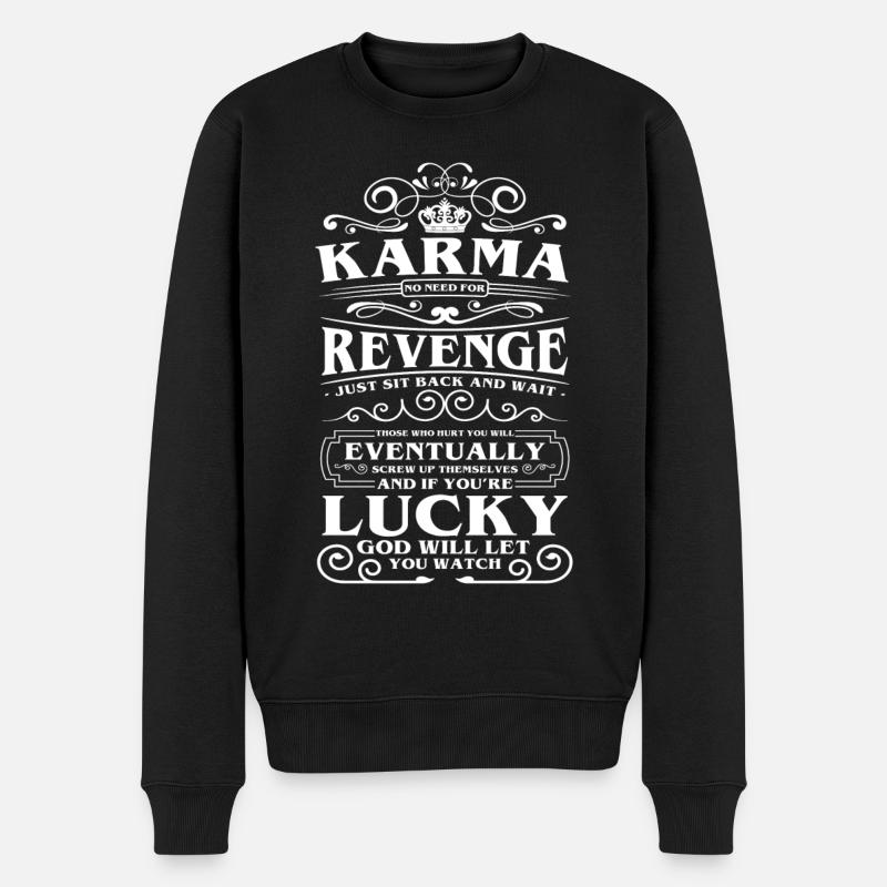 Schicksal Motivation - Männer Premium Bio Pullover - Schwarz