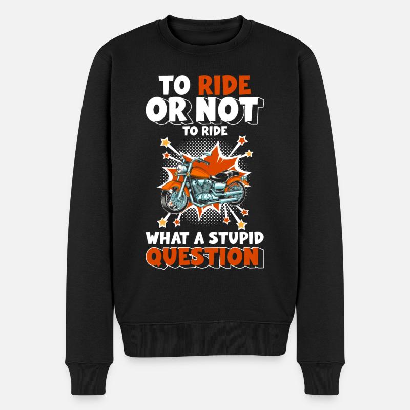 Retro Style Illustration - Männer Premium Bio Pullover - Schwarz