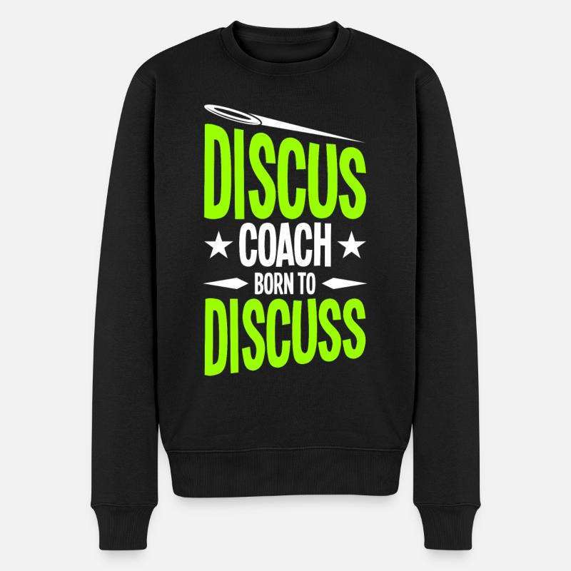 Diskuswurf Diskuswerfer Leichtathletik Diskus - Männer Premium Bio Pullover - Schwarz