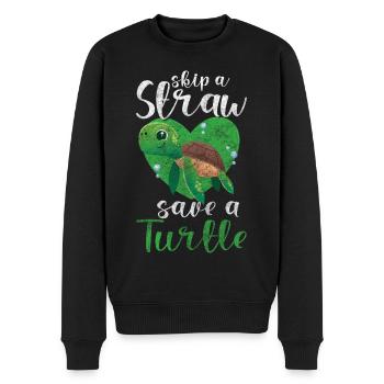 Tierschützer Naturschutz Tierliebe Fleischlos - Männer Premium Bio Pullover - Schwarz - Vorne - Nico (187cm)