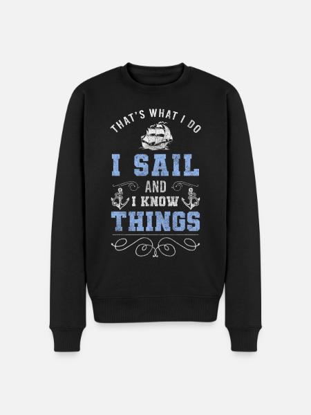 Sailboat Captain Beach Holiday - Men's Premium Organic Jumper - black
