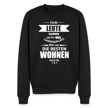 site de camp - Pull Premium bio Homme - noir - Devant - Nico (187cm)
