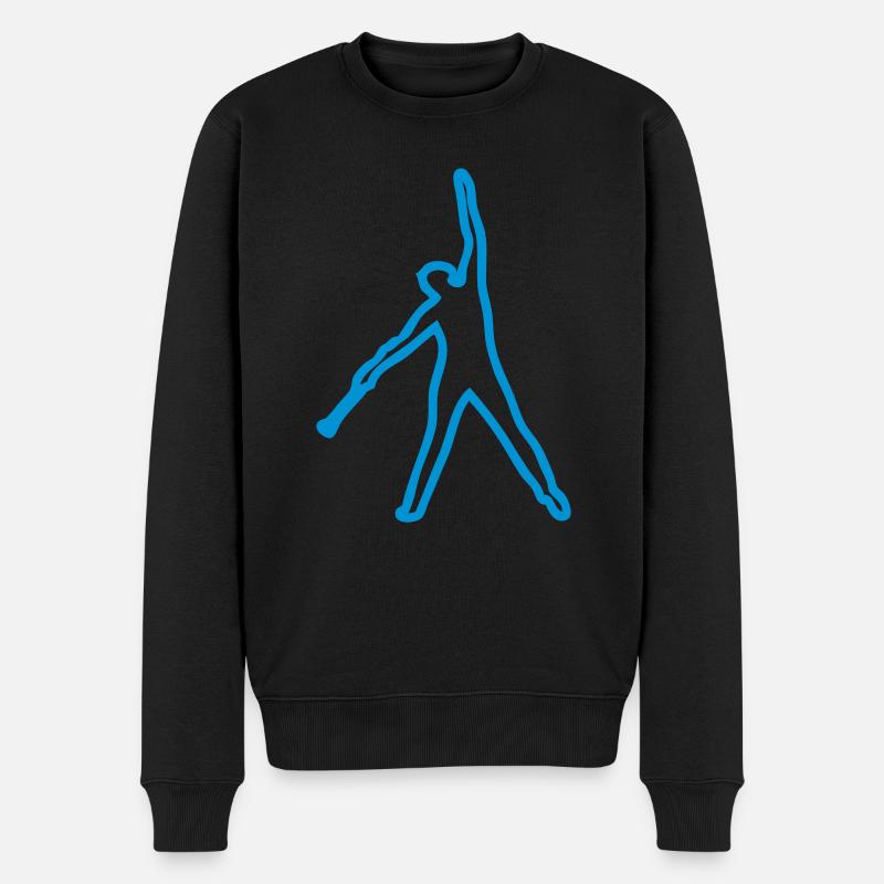 danseuse twirling baton trace - Pull Premium bio Homme - noir