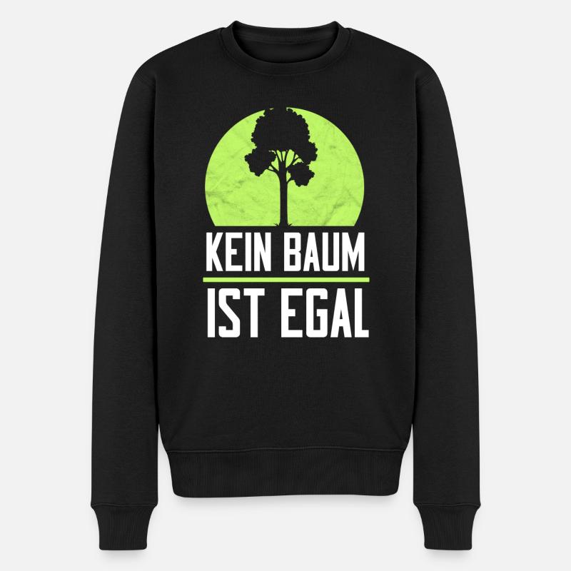 Kein Baum ist Egal Umweltschutz Naturschutz Forst - Männer Premium Bio Pullover - Schwarz