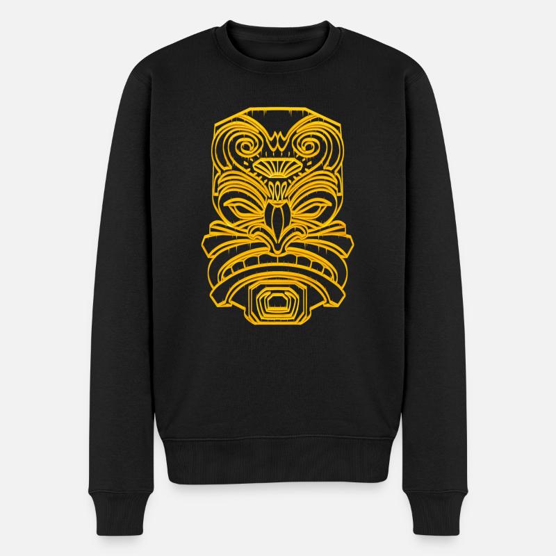 Tiki Masque Tiki Bar Hawaii Or - Pull Premium bio Homme - noir