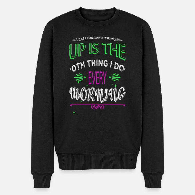 computer scientist frontend developer computer - Männer Premium Bio Pullover - Schwarz