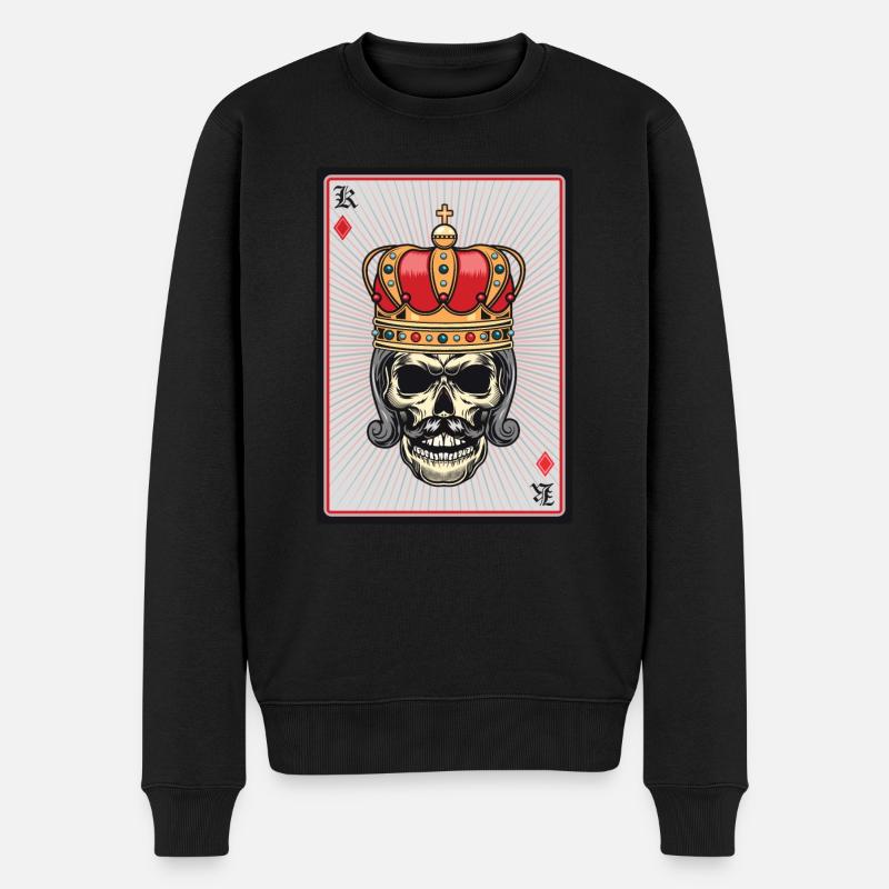 Poker King Skeleton - Pull Premium bio Homme - noir