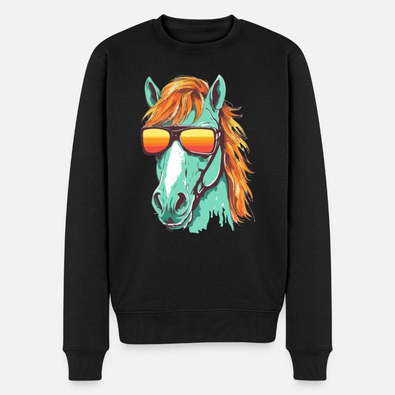 Reto le cheval - Pull Premium bio Homme - noir
