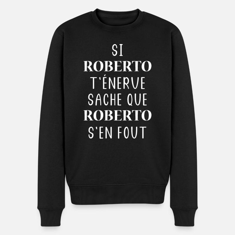ROBERTO - Pull Premium bio Homme - noir