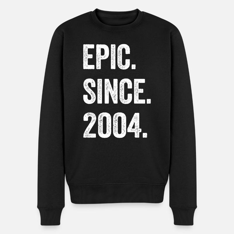 21. Geburtstag 21 Jahre Epic Since 2004 - Männer Premium Bio Pullover - Schwarz