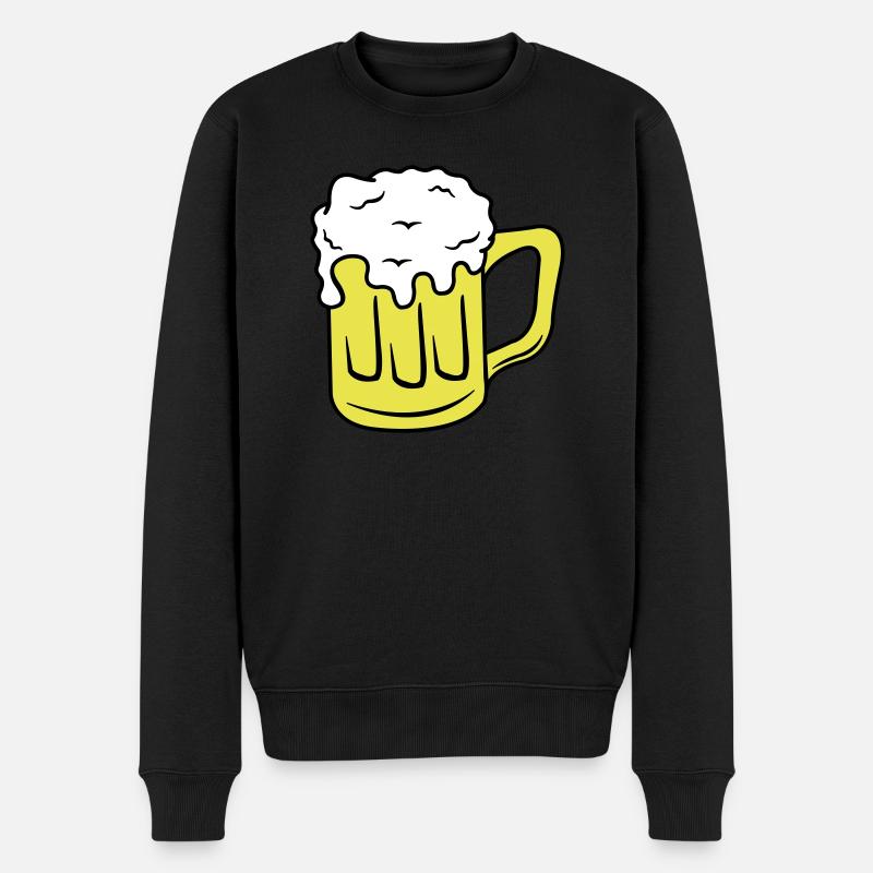 bier - Männer Premium Bio Pullover - Schwarz